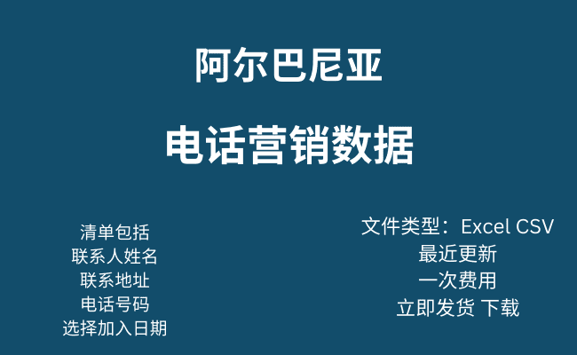 阿尔巴尼亚电话营销数据