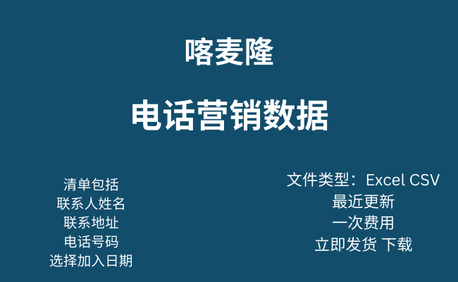 喀麦隆电话营销数据