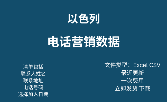 以色列电话营销数据