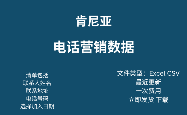 肯尼亚电话营销数据