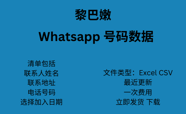 黎巴嫩 WhatsApp 号码数据