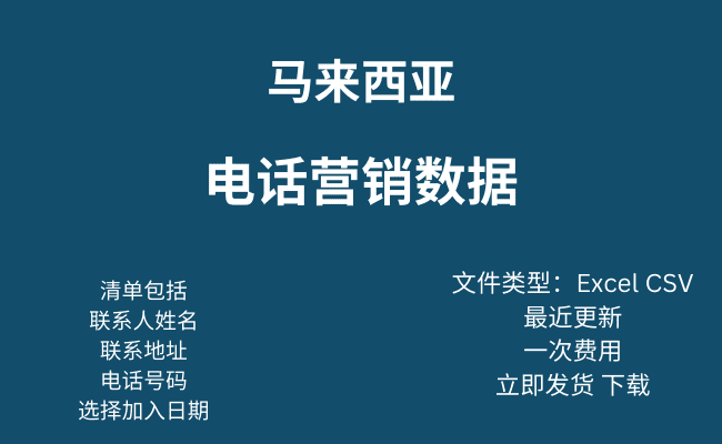 马来西亚电话营销数据