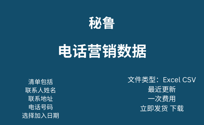 秘鲁电话营销数据