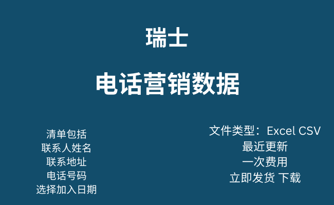 瑞士电话营销数据