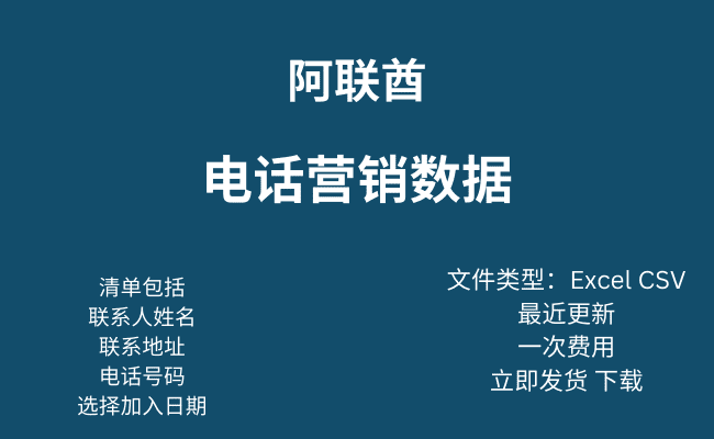 阿联酋电话营销数据